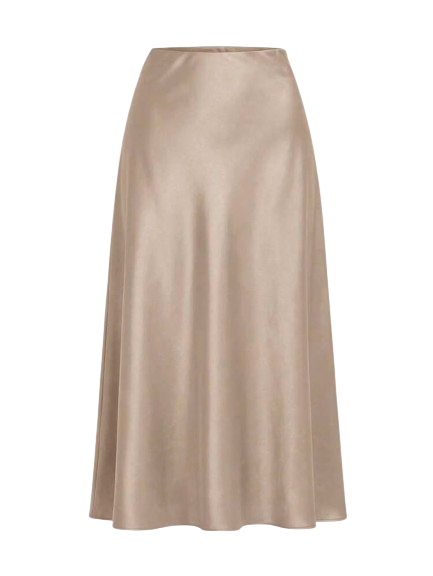 تنورة ساتان طويلة بيج نسائية