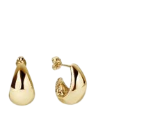 أقراط ذهبية بتصميم دمعة أنيق
