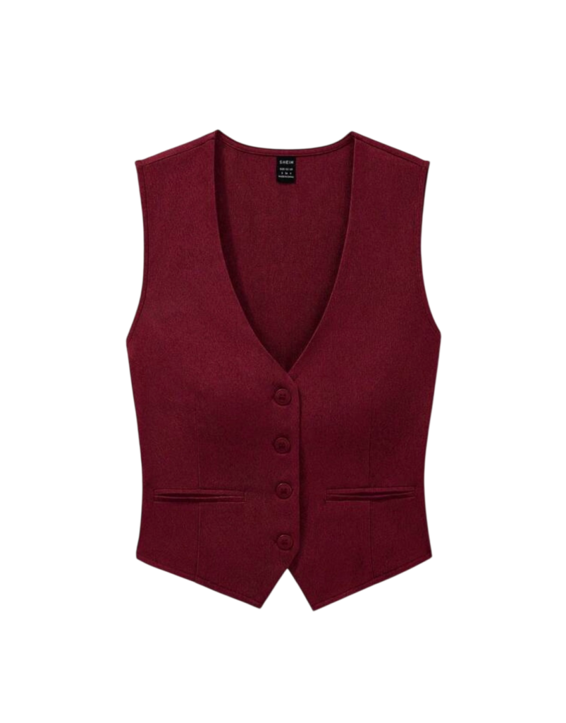 فيست خمري قصير بأزرار أمامية
