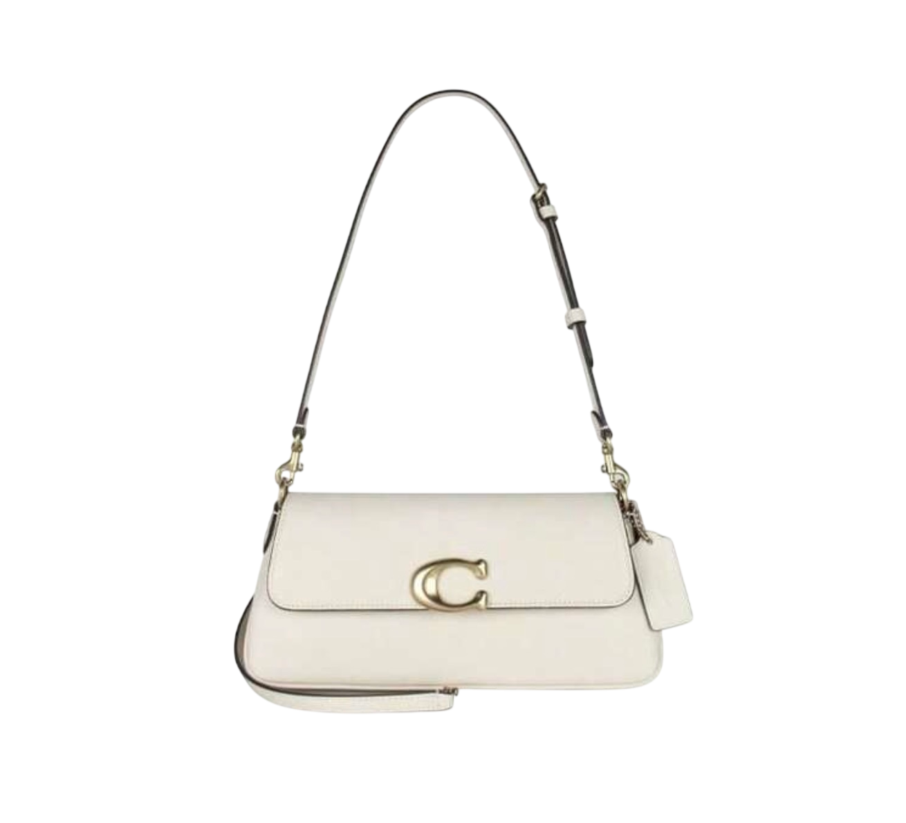 حقيبة كتف عاجية بشعار معدني