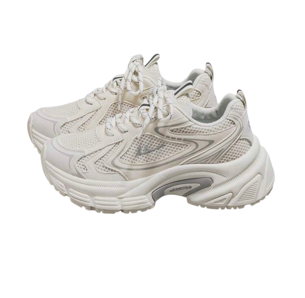 حذاء رياضي أبيض سميك مريح